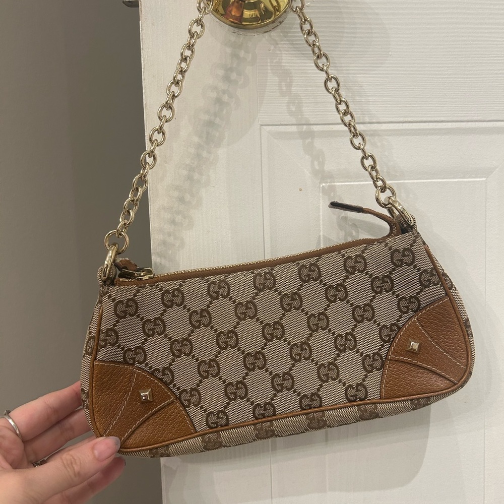 Gucci GG Canvas Nail Head Pochette